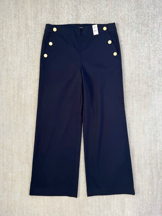 LOFT Pants - NWT LOFT High Rise Wide Leg Trousers Pants 12 Blue